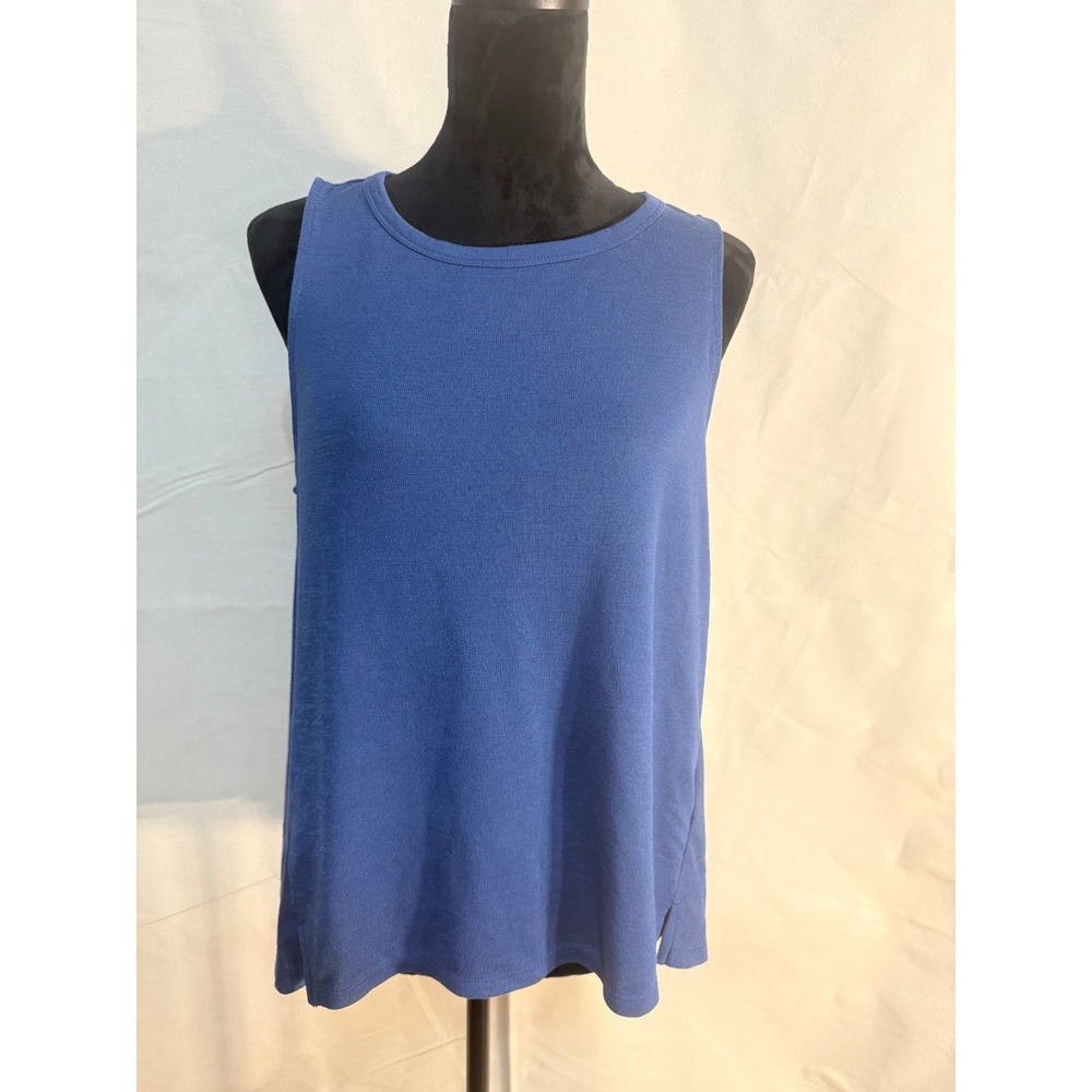 Banana Republic Luxespun Blue Crew Neck Tank Top Sleeveless Shirt Womens Medium